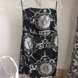 Strapless mini dress